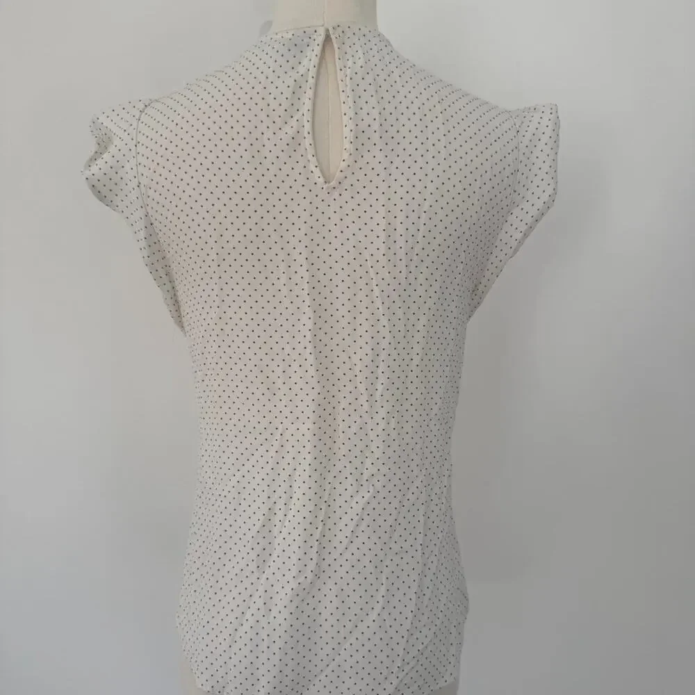 ZARA POLKA DOT RUFFLE TOP - Picture 4 of 5
